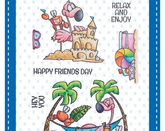 Whimsy Stamps --  Beach Babes  -- NEW  -- (#4521)
