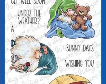 Whimsy Stamps --   Gnome Get Well    -- NEW  -- (#4234)