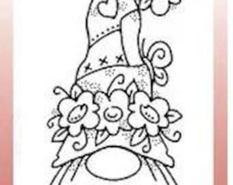 Woodware Stamps -- Floral Hat  -- NEW -- (#4636)