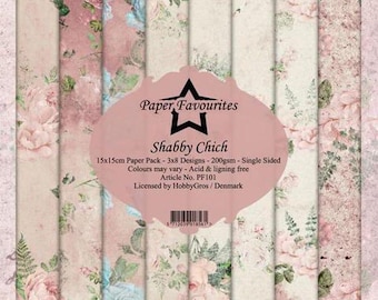 6 x 6 Paper Pad ~  Shabby Chic  ~ Single sided ~~  NEW ~~  (#4647)