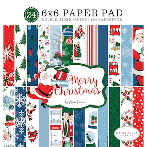6 x 6 ペーパーパッド ~ メリークリスマス ~ 両面 新品 (#3326)