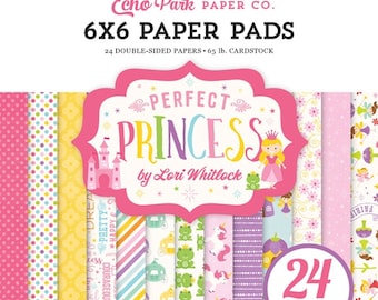 6 x 6 Paper Pad ~ Perfect Princess ~ Double sided  NEW  (#2758)