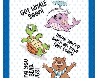 Whimsy Stamps --  Get Well Hugs  -- NEW  -- (#4708)