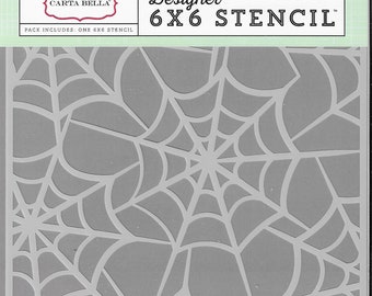 Carta Bella Designer Stencil -- New -- Spider Web  -- (#3292)
