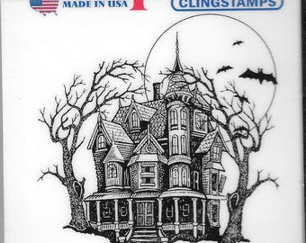 Deep Red Cling Stamps -- Haunted Mansion  -- NEW -- (#2489)