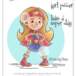 Whimsy Stamps --    Super Girl  -- NEW -- (#3760)