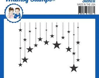 Whimsy Stamps Designer Stencil -- New --   Star Dangle Stencil   -- (#4023)