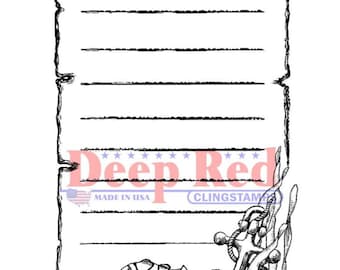 Deep Red Cling Stamps -- Sea Notes  -- NEW -- (#4668)