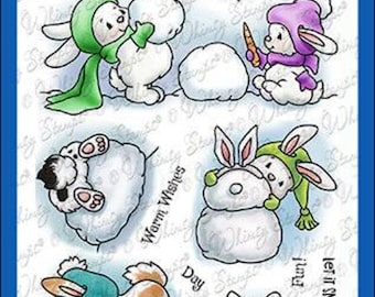 Whimsy Stamps --   Bunny Winter Holiday -- NEW  -- (#4360)
