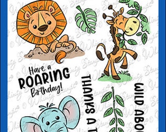 Whimsy Stamps --  Safari Animals  -- NEW  -- (#4371)
