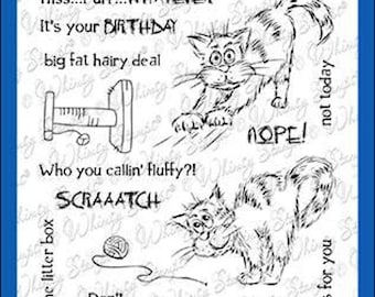 Whimsy Stamps --  Cattitude  -- NEW  -- (#4546)