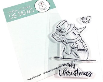 Gerda Steiner Designs --  Happy Snowman  -- NEW -- (#3204)