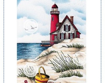 Whimsy Stamps -- Beach Scene  -- NEW  -- (#3173)