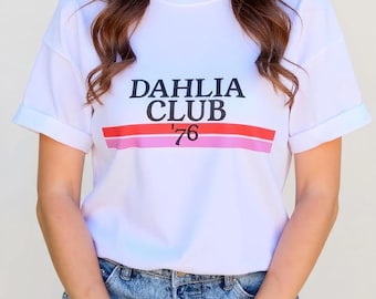 Dahlia Club '76 T-Shirt: Retro Garten Liebhaber Oversized T-Shirt