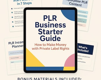 Guía de inicio para negocios PLR (libro electrónico), Productos digitales MRR (PDF)