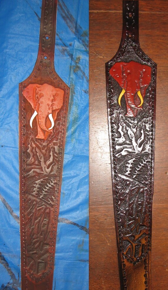 Items similar to Hand Tooled Leather Rifle Sling on Etsy