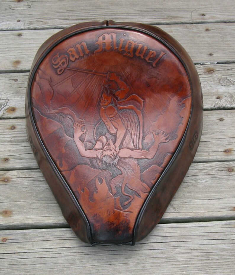 Custom Tooled Leather Motorcycle Seats Etsy