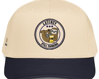 Latency Sloth Embroidered Cap — AI Engineer Hat, Funny LLM Gift