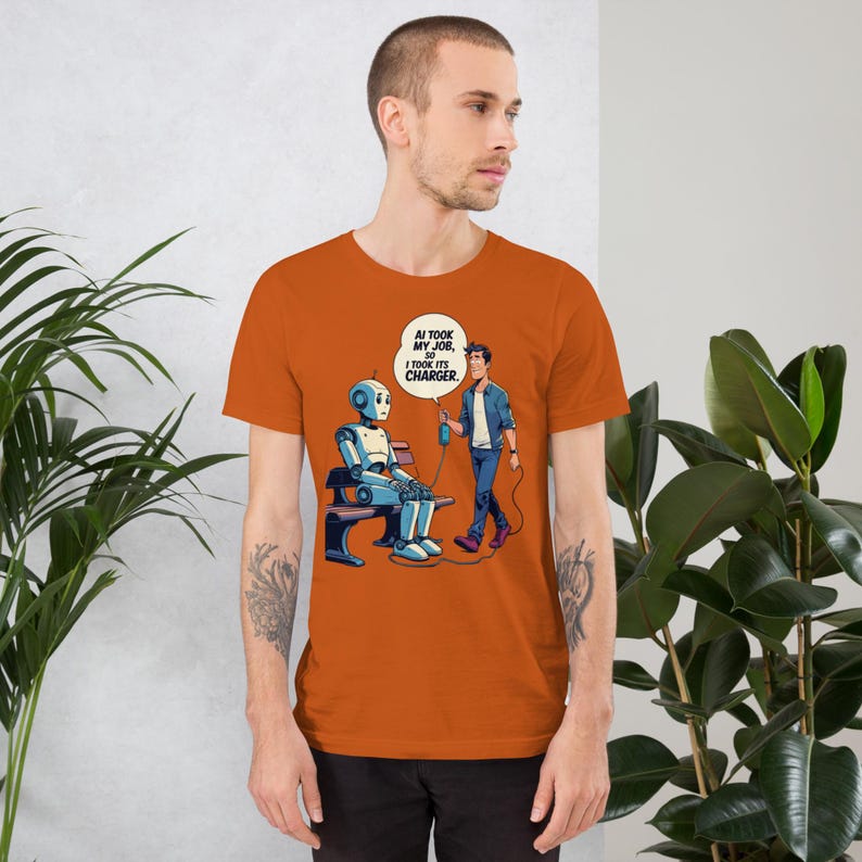 AI Took My Job, So I Took Its Charger Tee