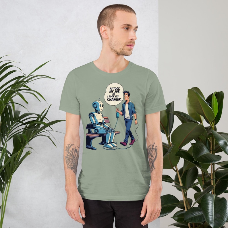AI Took My Job, So I Took Its Charger Tee