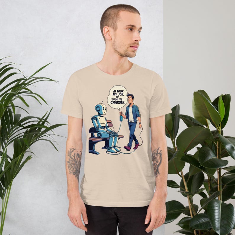 AI Took My Job, So I Took Its Charger Tee