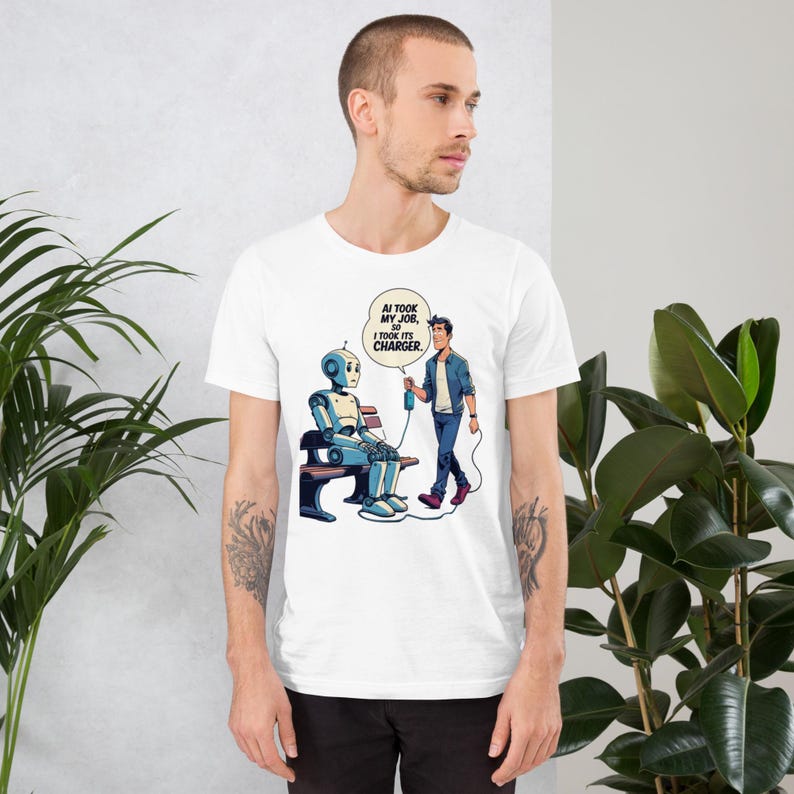 AI Took My Job, So I Took Its Charger Tee