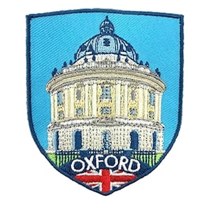 Toppa di Oxford (7,6 cm) Oxfordshire Gran Bretagna Distintivo ricamato da applicare con ferro da stiro o cucire British City University Radcliffe Camera Toppe regalo
