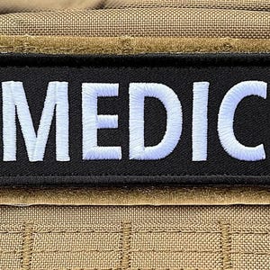 Parche médico bordado (velcro) con cierre de velcro de 5 pulgadas. Parches tácticos, para airsoft, paintball y como regalo.