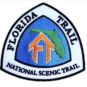 Florida Trail National Scenic Trail Patch Embroiderd Iron-on / Sew-on Badge Hiking USA Trek Souvenir Emblem Gift Patches (90mm)