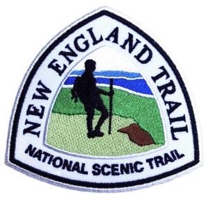 New England Trail National Scenic Trail Patch Embroidered Iron-on / Sew-on Badge Hiking USA Trek Emblem Souvenir Gift Patches (90mm)