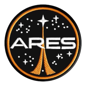 Écusson du programme spatial Ares de la NASA - Badge thermocollant brodé, insigne de mission de lancement de fusée pour vestes, sacs à dos et cosplay (90 mm)