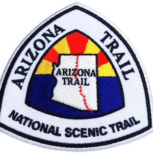 Arizona Trail National Scenic Trail Patch Embroidered Iron-on / Sew-on Badge Hiking USA Trek Travel Souvenir Emblem Gift Patches (90mm)