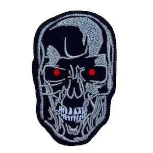 Terminator T-800 Patch Embroidered Iron-on Badge Cyborg Model 101 Synet Retro Movie Collectible Emblem