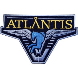 Écusson brodé thermocollant/à scratch de l'équipage de Star Gate SG-1 Atlantis (10 cm) - Insigne de costume - Série télévisée spatiale Pegasus