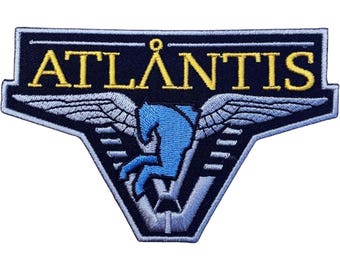 Star Gate SG-1 Atlantis Crew Uniform Patch (4 Inch) Embroidered Iron-on / Hook & Loop Badge Costume Applique Space TV Show Pegasus