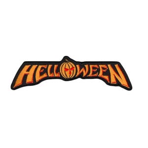 Patch bordado com o logotipo do Helloween, para costurar ou passar a ferro (12,7 cm), emblema com o logotipo da abóbora musical, ideal para presentear.