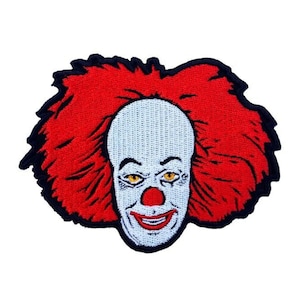 Pennywise, der tanzende Clown-Aufnäher (8,9 cm) – DIY-Stickerei zum Aufbügeln/Aufnähen – Souvenir aus dem Horrorfilm „Es“ – Monsterkostüm