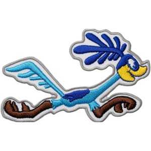 Road Runner Patch (3.5 Inch) Embroidered Iron/Sew-on Badge Retro Cartoon Character Beep Beep Emblem DIY Costume, Hat, Bag, Gift Patches