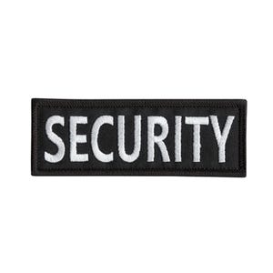 Écusson de sécurité noir brodé à scratch (12,7 cm) - Fixation auto-agrippante - Usage tactique, airsoft, paintball, cadeau