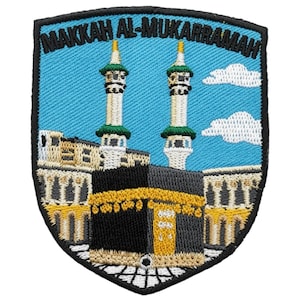 Makka Al Mukarama Patch (3 Inch) Embroidered Iron-On / Sew-On Badge Saudi Arabia Middle East Travel Gift Patches
