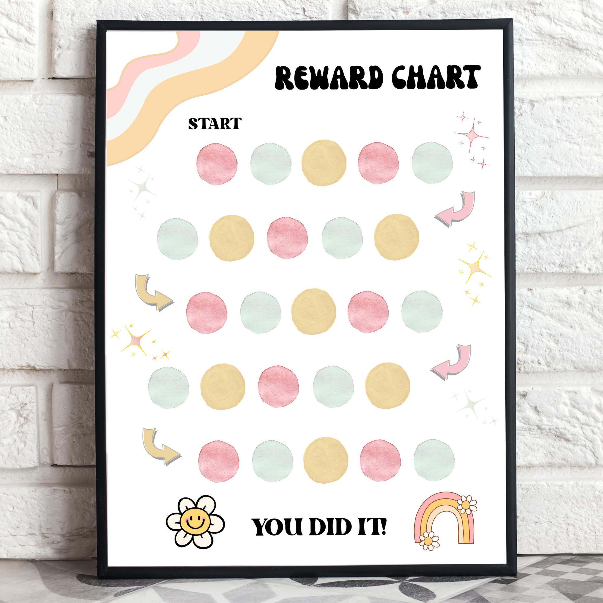 Printable Reward Chart for Girls, Routine Chart, Rewarding Kids ...
