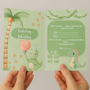 Dino-uitnodiging voor kinderfeestjes om uit te printen – leuke dinosauruskaart om in te vullen | PDF downloaden