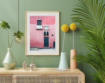Capri Italy Wall Art, Blue Door Print, Casa Rossa (Digital Print)