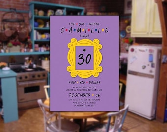 Friends Theme Birthday Invitation | TV Show Inspired Editable Template | Instant Download