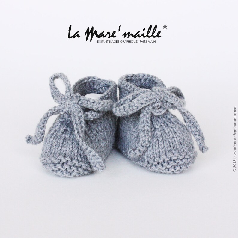 Unisex baby shoes style sneakers with lace in white mesh light grey or dark grey style hand knit sneakers La Mare/'maille