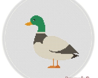 INSTANT DOWNLOAD,Free shipping,Cross stitch pattern, beads pattern ,Cross-StitchPDF,cute wild animal, Mallard， zxxc20091603