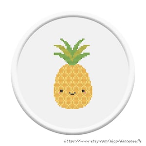 INSTANT DOWNLOAD,Free shipping,Cross stitch pattern, Crossstitch PDF,Cute Pineapples，summer gift zxxc03171
