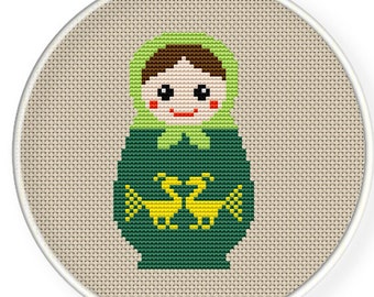 Instant download,free shipping,Cross stitch pattern, Cross-StitchPDF,Russian Doll,Matryoshka  Babushkas,zxxc0141