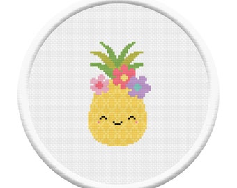 INSTANT DOWNLOAD,Free shipping,Cross stitch pattern, Crossstitch PDF,Cute Pineapples，diy pattern for kids,beads pattern zxxc200330