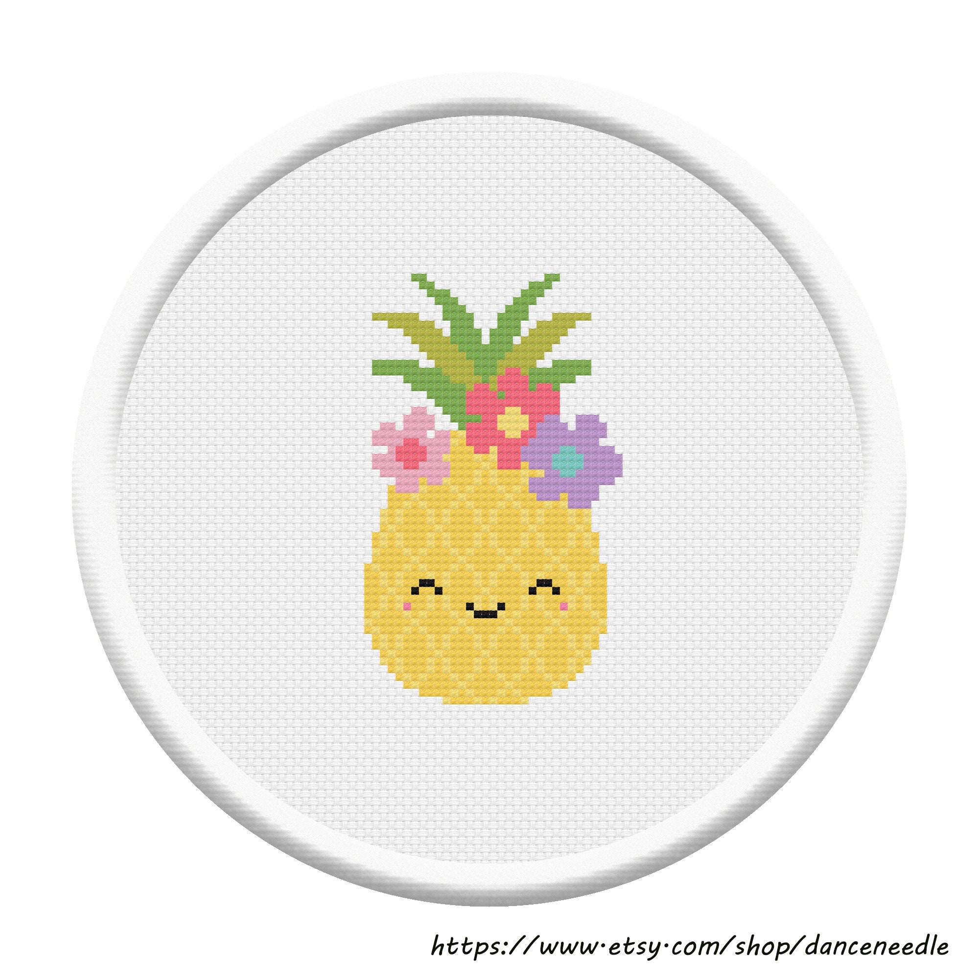 Pineapple Beadwork Pin DIY Kit, Embroidery Beading Brooch, Green